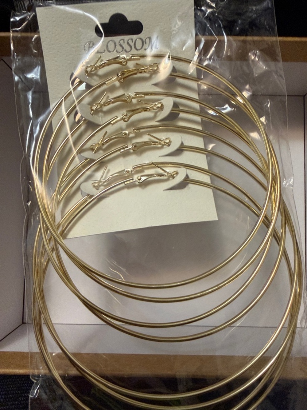 Gold Hoop Earrings - Set of 6